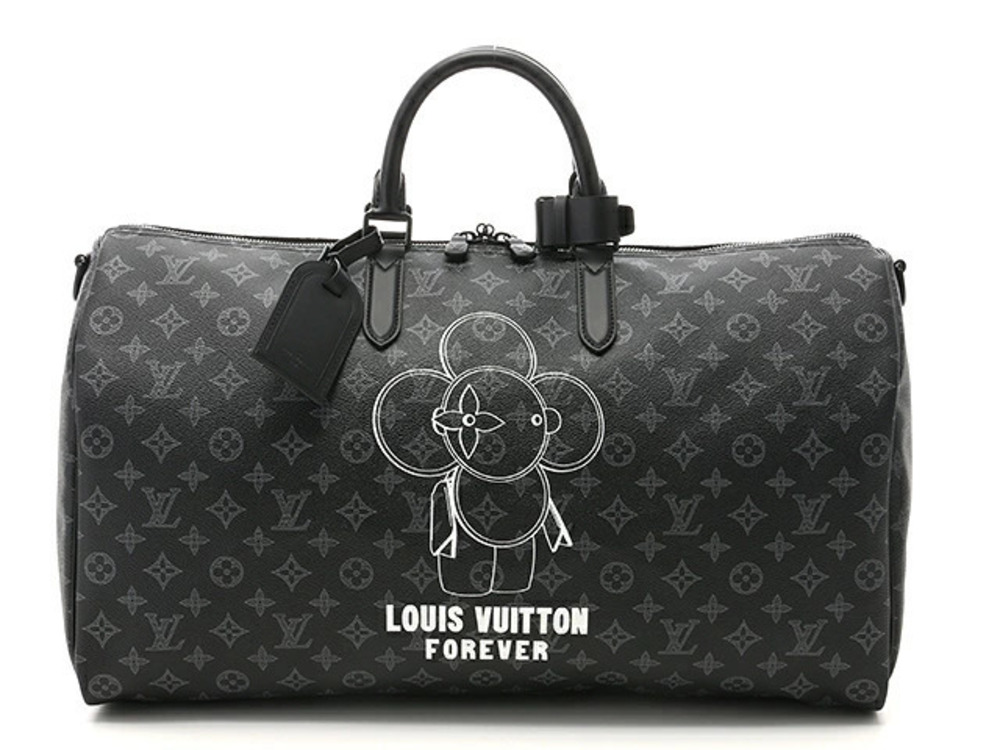 LOUIS VUITTON Keepall Bandouliere Boston Bag Monogram Eclipse Black